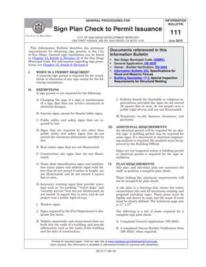 Fillable Online sandiego Sign Plan Check to Permit Issuance Info ...