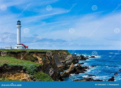 Point Arena Lighthouse stock image. Image of point, countryside - 70923667