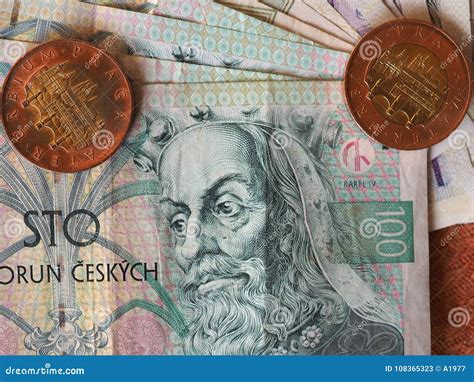 Czech Koruna Notes, Czech Republic Stock Image - Image of banknotes, korunas: 108365323