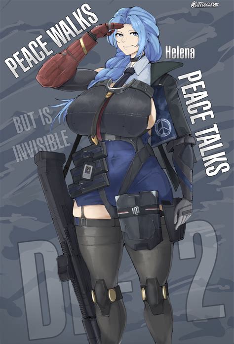 dp-12 and helen (girls' frontline and 3 more) drawn by littleclevie ...
