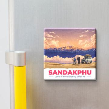 Nivaraprint Souvenir Wooden Fridge Magnet – Sandakphu Trek