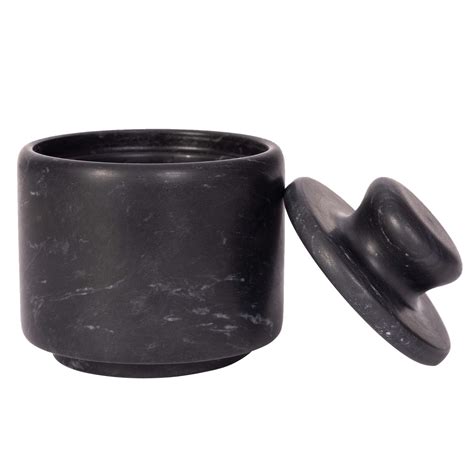 Marble Salt Cellar with Lid - Artifacts Trading Company