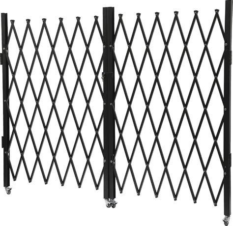 Single Folding Security Gate, 5' H x 10' W Folding Door Gate with ...