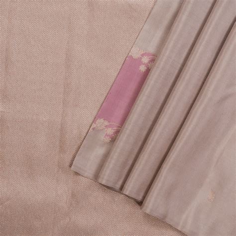 Hayagrivas Handloom Kanjivaram Borderless Silk Saree in Classic Dusky ...