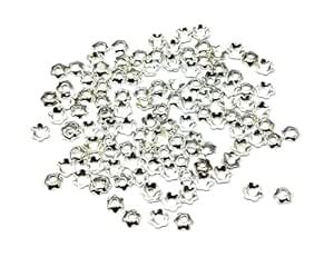 Radhesh Creation & Jewellery Silver Color Metal Base Bead Caps for ...