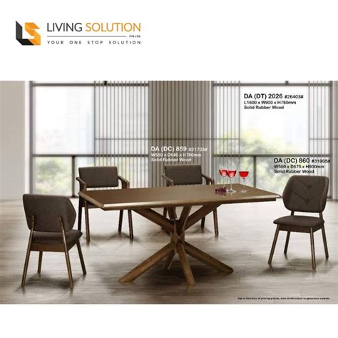 Eiche Solid Wooden Dining Table Set - Living Solution Pte Ltd