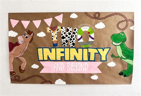 Two Infinity and Beyond Handpainted Birthday Banner | 2nd birthday ...