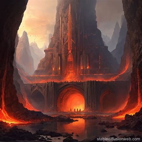 Dwarven City Inside a Mountain | Stable Diffusion Online