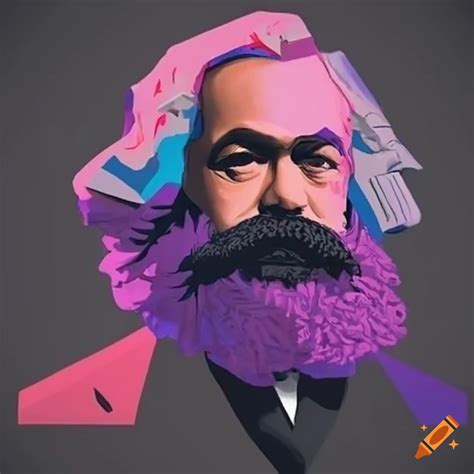 Caricature of karl marx as a donald duck comic character on Craiyon