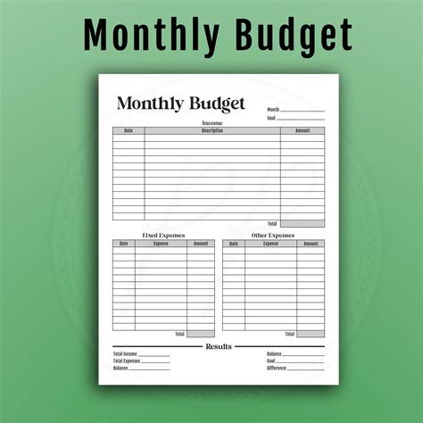 Monthly budget planner book template - kotiheavy