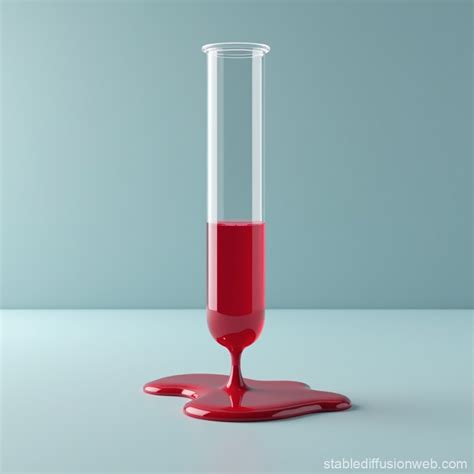 Breaking Blood Tube on Floor in 2D | Stable Diffusion Online