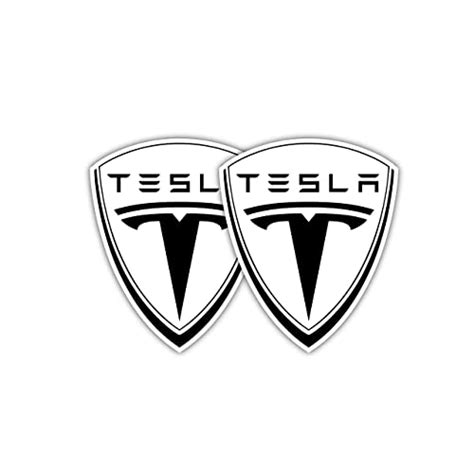 Buy Stickernaut Tesla Badge Tesla Emblem Sticker for Water Bottles Car ...