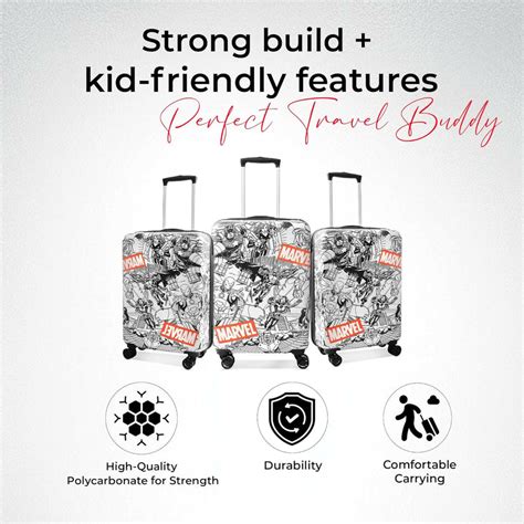 Novex Marvel Avenger Kids Trolley Bags for Travel Polycarbonate Luggag