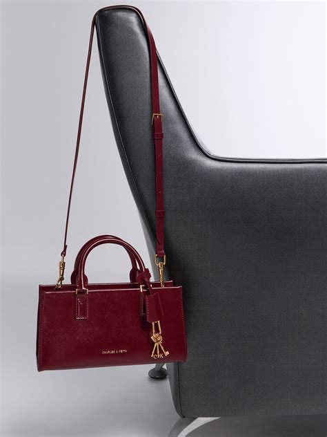 Mulberry Plum Mini Kerry Tote Bag - Mulberry Plum - CHARLES & KEITH IN