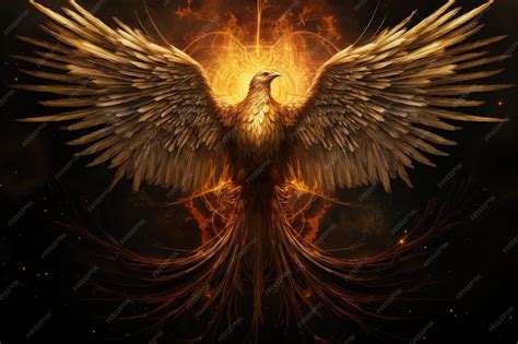 Premium AI Image | Gilded phoenixes symbols of rebirth and resurrection ...
