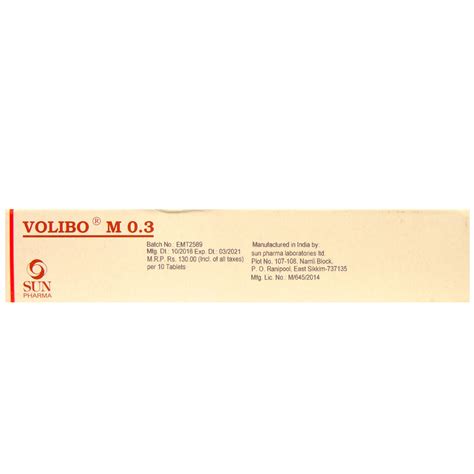 Volibo M 0.3 Tablet 10's Price, Uses, Side Effects, Composition ...