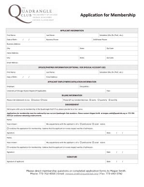 Fillable Online quadclub uchicago Application - The Quadrangle Club ...