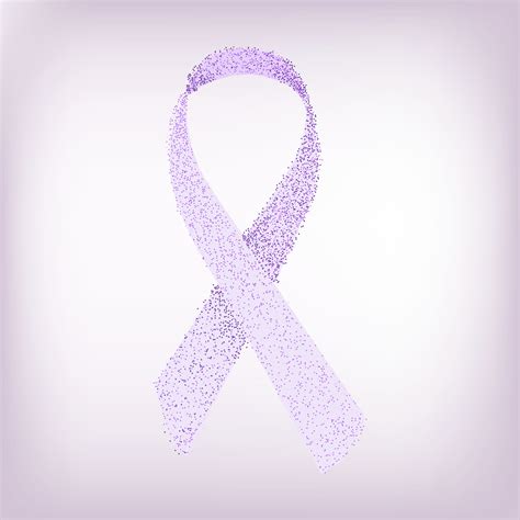 Purple ribbon. Symbol of general awareness Epilepsy, Fibromyalgia ...