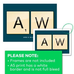 Personalised Scrabble Letters Art Print / Custom Giclee Art Print / 2x ...