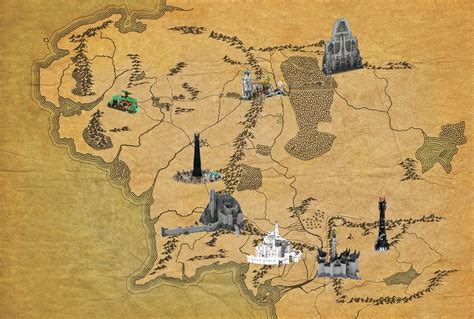 Middle Earth Map Wallpaper