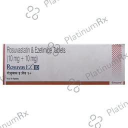 Rosuvas EZ 10/10mg Tablet 10s: View Uses, Side Effects, Price and ...