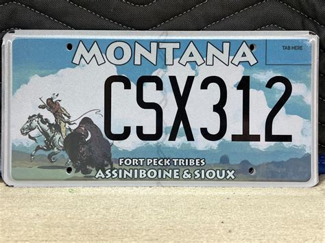FORT PECK TRIBES ASSINIBOINE & SIOUX MONTANA LICENSE PLATE | #4598863920