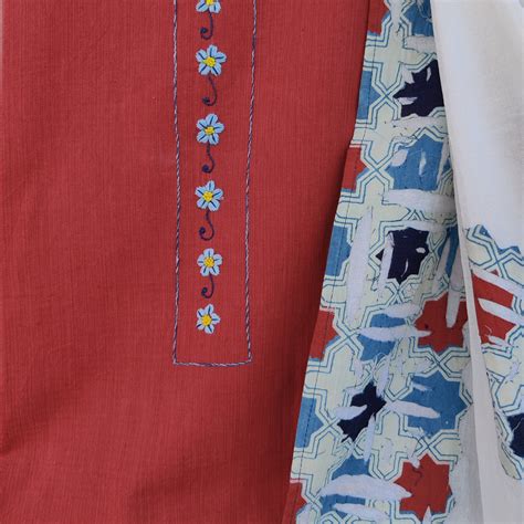 YESHVI - Pure Handloom Cotton With Embroidered Kurta Patti With Ajrak ...