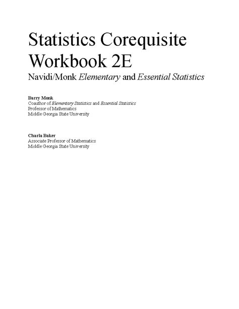 Statistics - midterm formula - Statistics Corequisite Workbook 2E ...