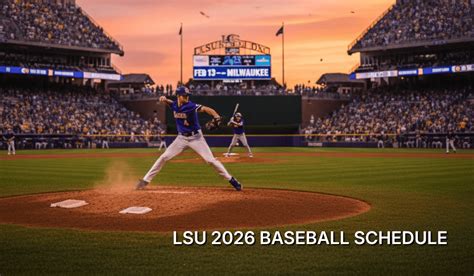 LSU Baseball 2026 Season Schedule: Complete Guide Printable PDF