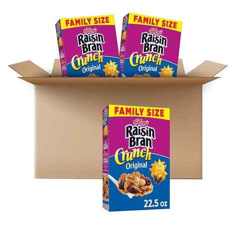 Buy Kellogg's Raisin Bran Crunch Breakfast Cereal, Fiber Cereal, Made ...