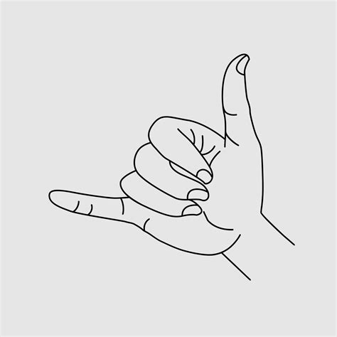 Call Hand Sign Vector 的图像结果