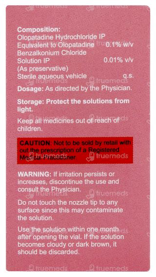 Veulap Eye Drops 5 Ml - Uses, Side Effects, Dosage, Price | Truemeds