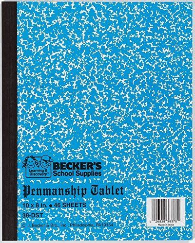 Becker's School Supplies Penmanship Theme Tablets - Tear Out, Ruling 3/ ...