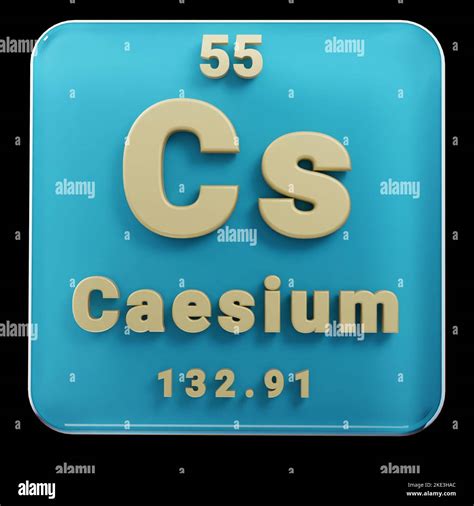 Beautiful abstract illustrations Standing black and red Caesium element of the periodic table ... - Cäsium Element