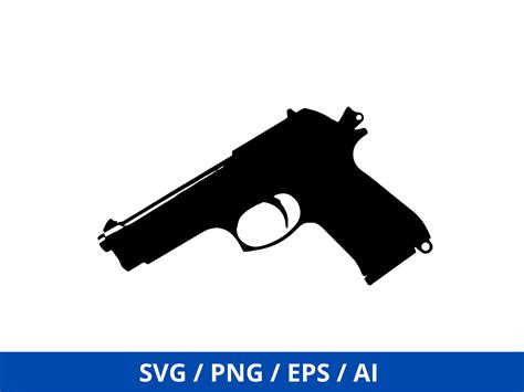 Handgun Svg, Pistol Svg, Gun Svg, 9mm Pistol Cut File, Pistol Vector ...