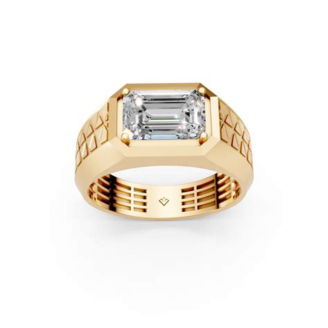 Parth Emerald Solitaire Gents Ring – Purelume Pvt. Ltd.