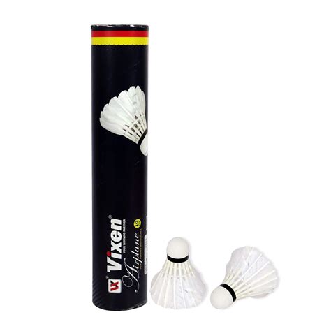 Vixen Badminton Feather Shuttlecock | Pack of 10 | White Color : Amazon ...