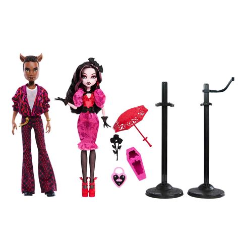Monster High Howliday Love Edition Draculaura and Clawd Wolf Dolls 2-Pack