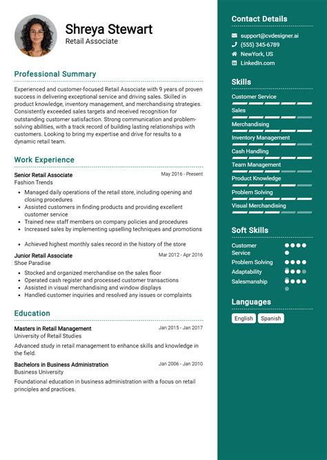 Retail Resume Examples 的图像结果