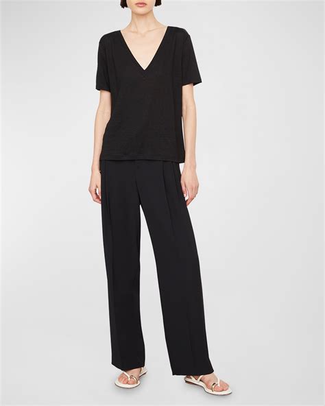 Vince Elbow-Sleeve Crewneck T-Shirt | Neiman Marcus