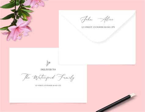 Free Envelope Address Templates - Edit Online - WordLayouts