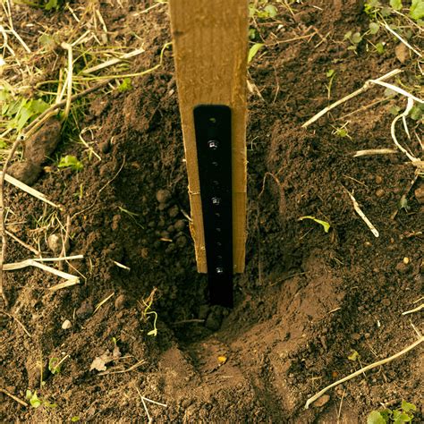 Fence Post Repair Brackets - Pair of Steel Stakes