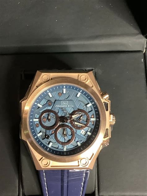 *NEW* MEN'S ZIHLMANN & CO CHRONOGRAPH WATCH MODEL ZC100 STAINLESS STEEL ...