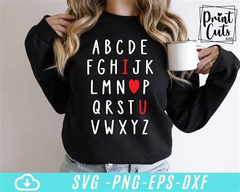 I Love U SVG Cut File , Alphabet I Love You Svg, Love U Svg ...