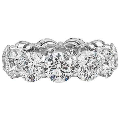 Platinum Diamond Full Eternity Wedding Ring 5.25 Total Carat at 1stDibs