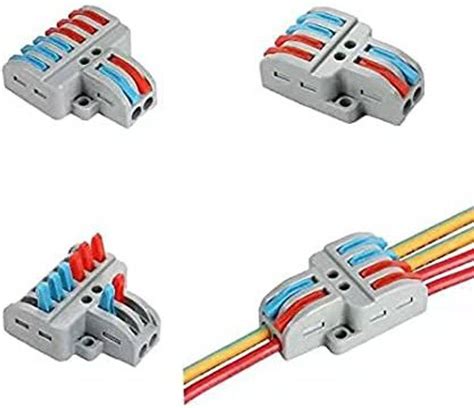 SK Electroncs Push-in Lock Universal Connector (2 in 4 out 2Pcs & 2 in ...