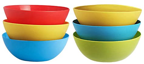 Kuber Industries Plastic Microwave Safe 6 Pieces Mixing Bowl Set- 500 ...