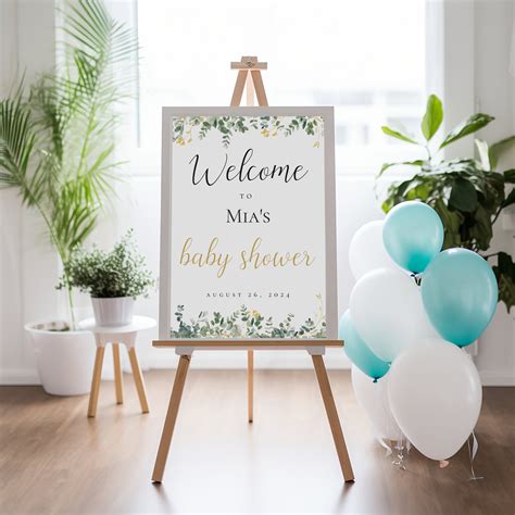 Minimalist Welcome Sign, Baby Shower Welcome Sign, Simple Baby Shower ...