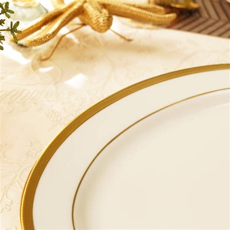 White Gold Rim Ceramic Rice Platter