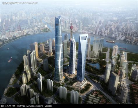 上海浦东新区俯视效果图图片免费下载_红动中国
